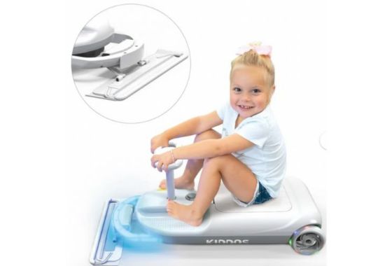 We discovered a go-kart for kids that also cleans the floor