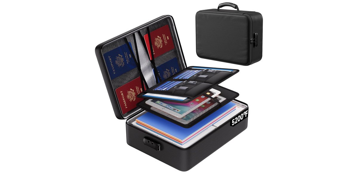 ENGPOW 5200°F Fireproof Document Bag with Lock