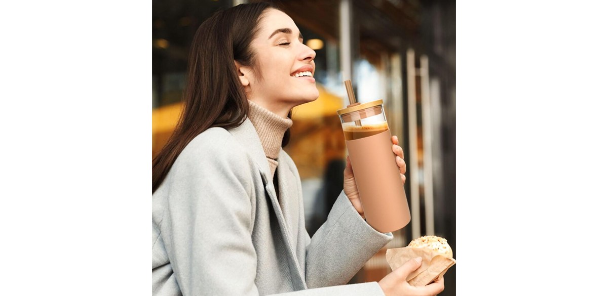 Tronco 20 oz Glass Tumbler Glass Water Bottle