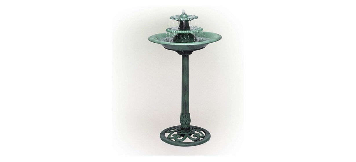 Alpine Corporation Three-Tiered Birdbath Fountain