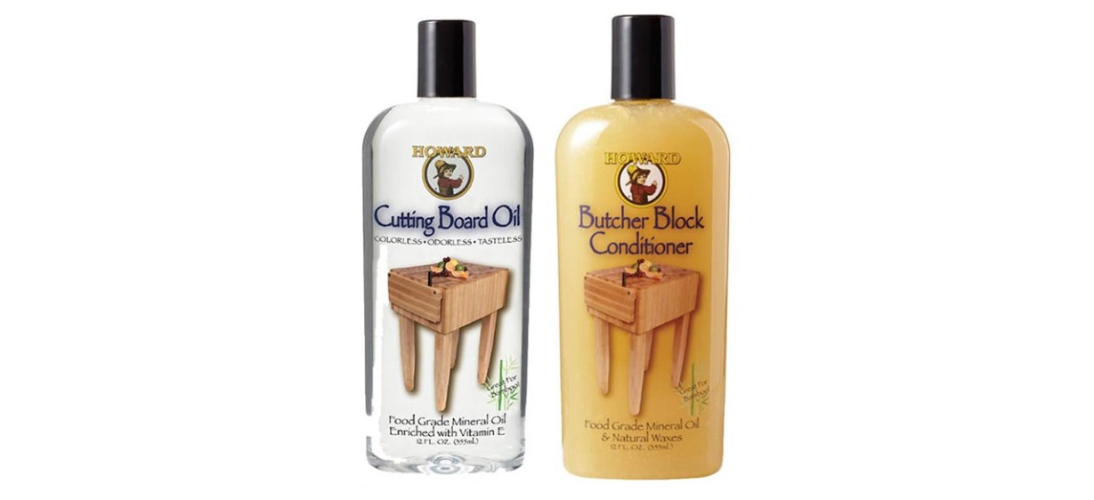 Howard Butcher Block Conditioner and Cutting Board Oil on white background
