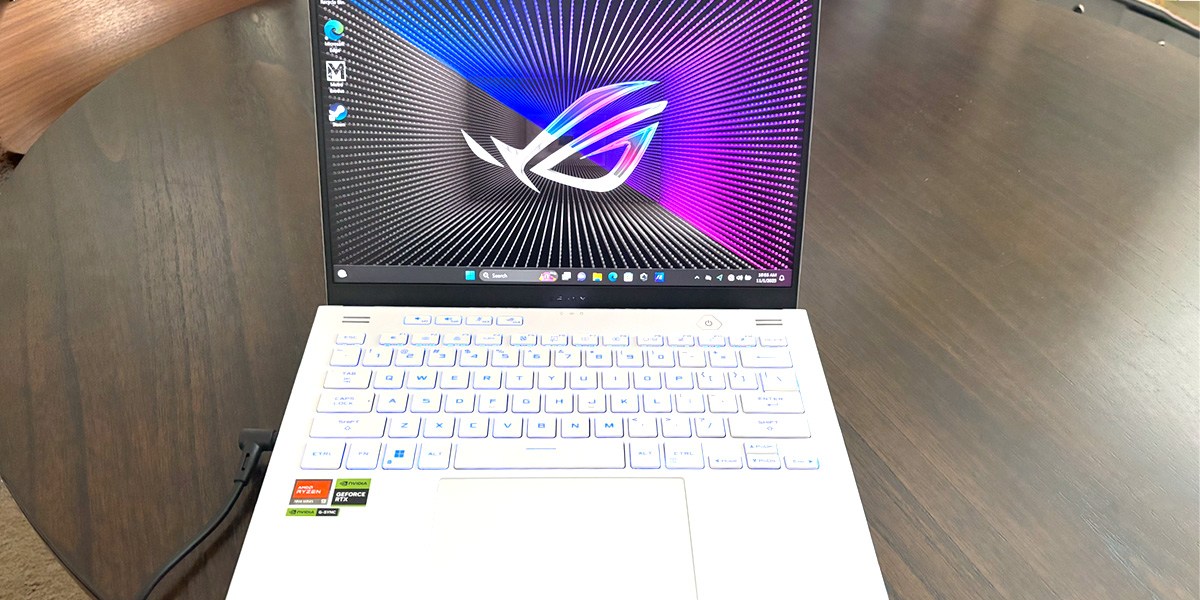 Asus ROG Zephyrus G14 Gaming Laptop on desk