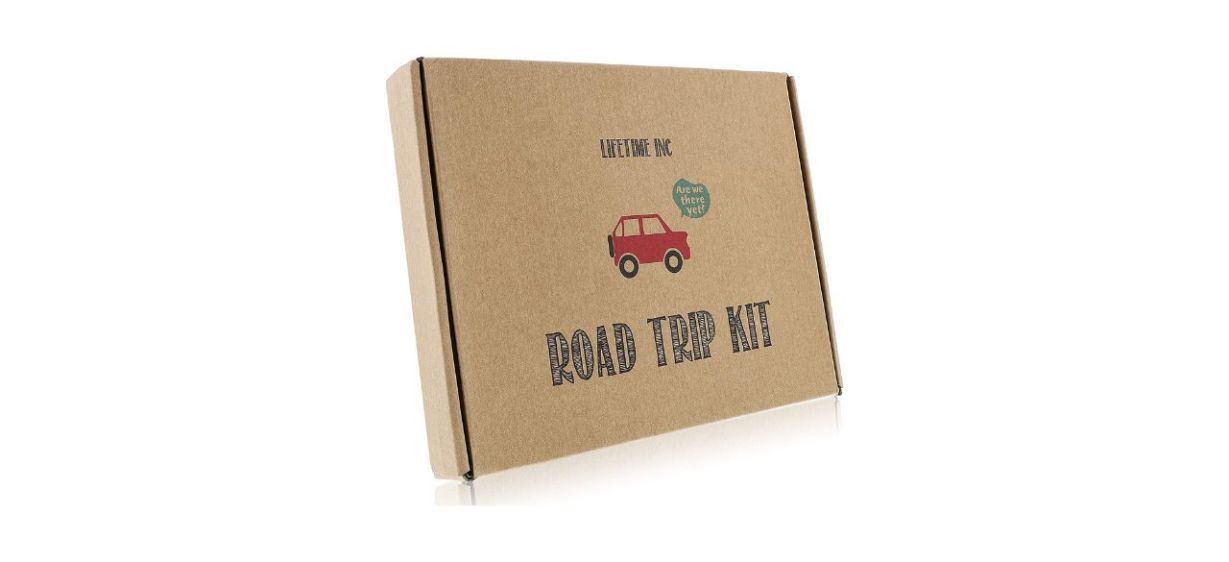 L Lifetime Road Trip Activities Kit brown box on white background