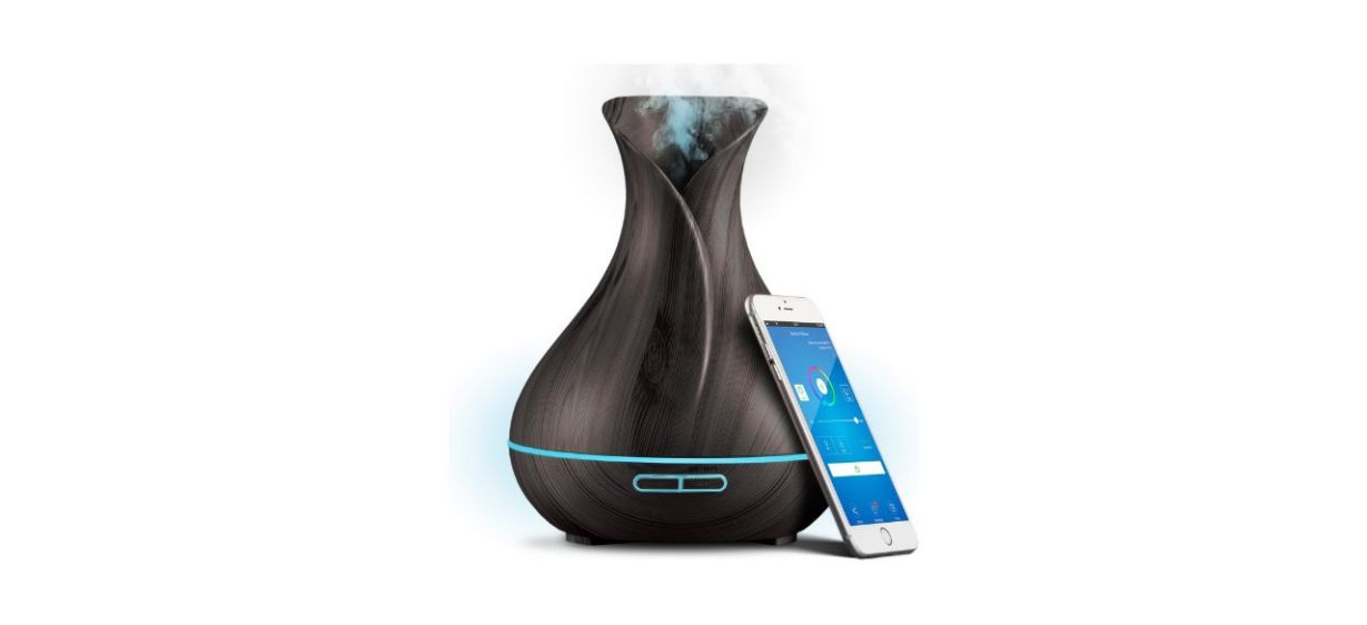 Smart Wi-Fi Wireless Essential Oil Aromatherapy 40-Milliliter Ultrasonic Diffuser &amp; Humidifier