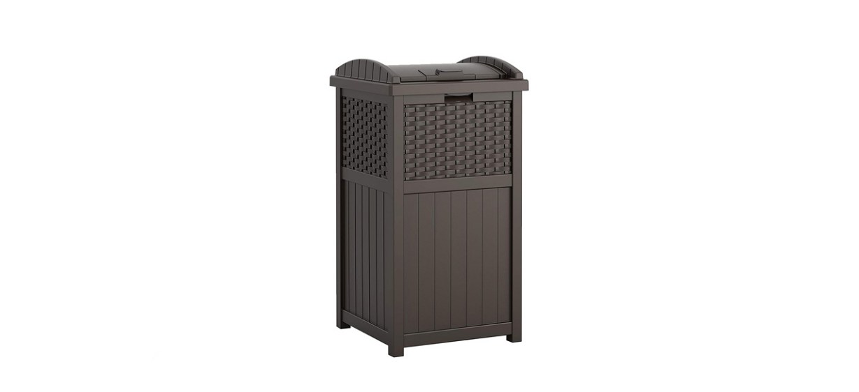 best Suncast Resin Outdoor Trash with Lid