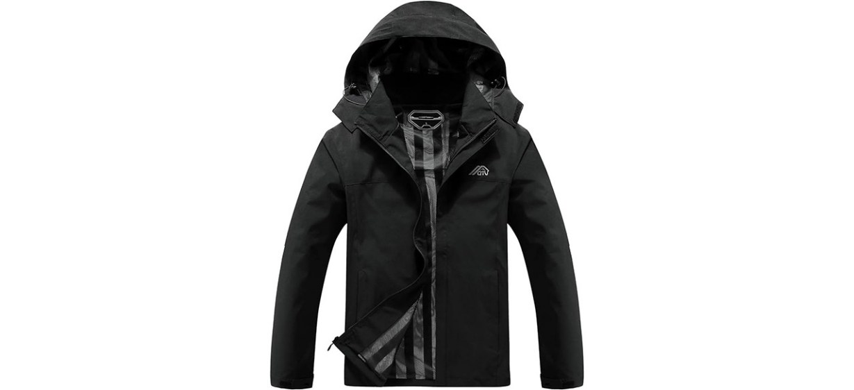 OTU Men's Lightweight Waterproof Hooded Rain Jacket  OTU Men's Lightweight Waterproof Hooded Rain Jacket