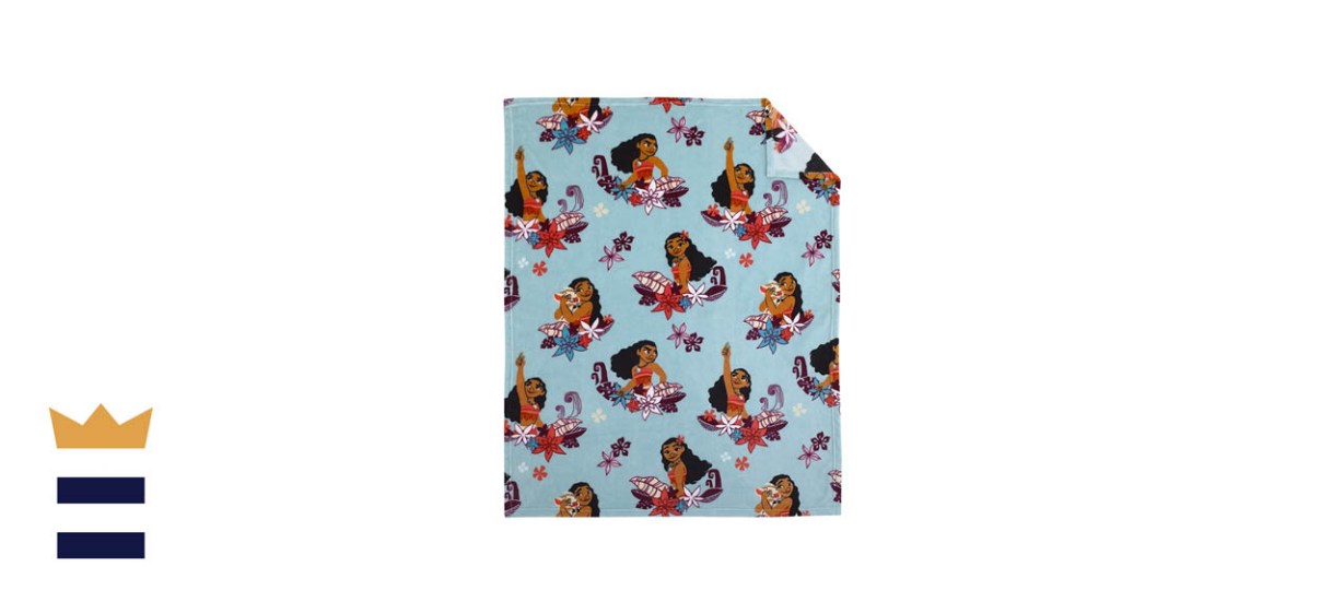 Disney Moana Feel The Waves Aqua Super Soft Toddler Blanket