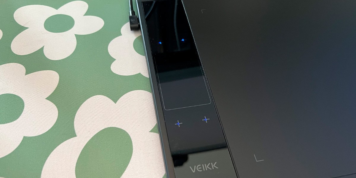 Closeup of Veikk A30 V2 Drawing Tablet Touch Keys Closeup of Veikk A30 V2 Drawing Tablet Touch Keys