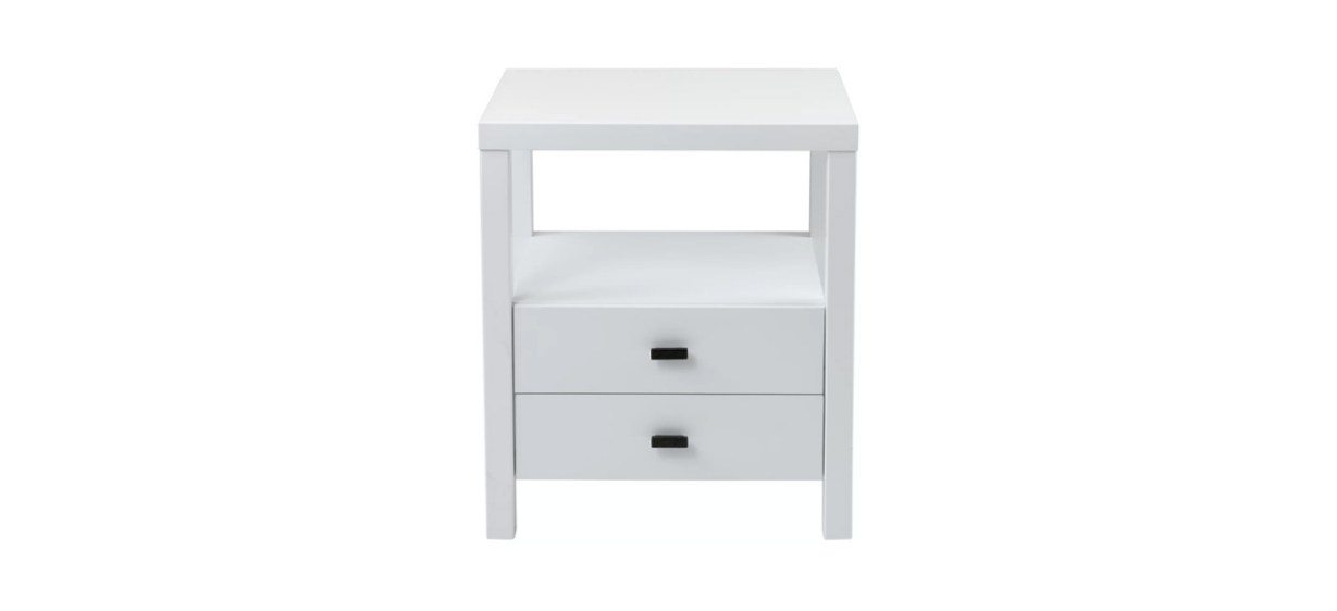 Hashtag Home Leflore Tall Two-Drawer Nightstand