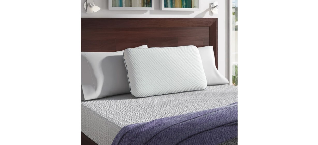 Wayfair Sleep Memory Foam Medium Support Pillow on bed