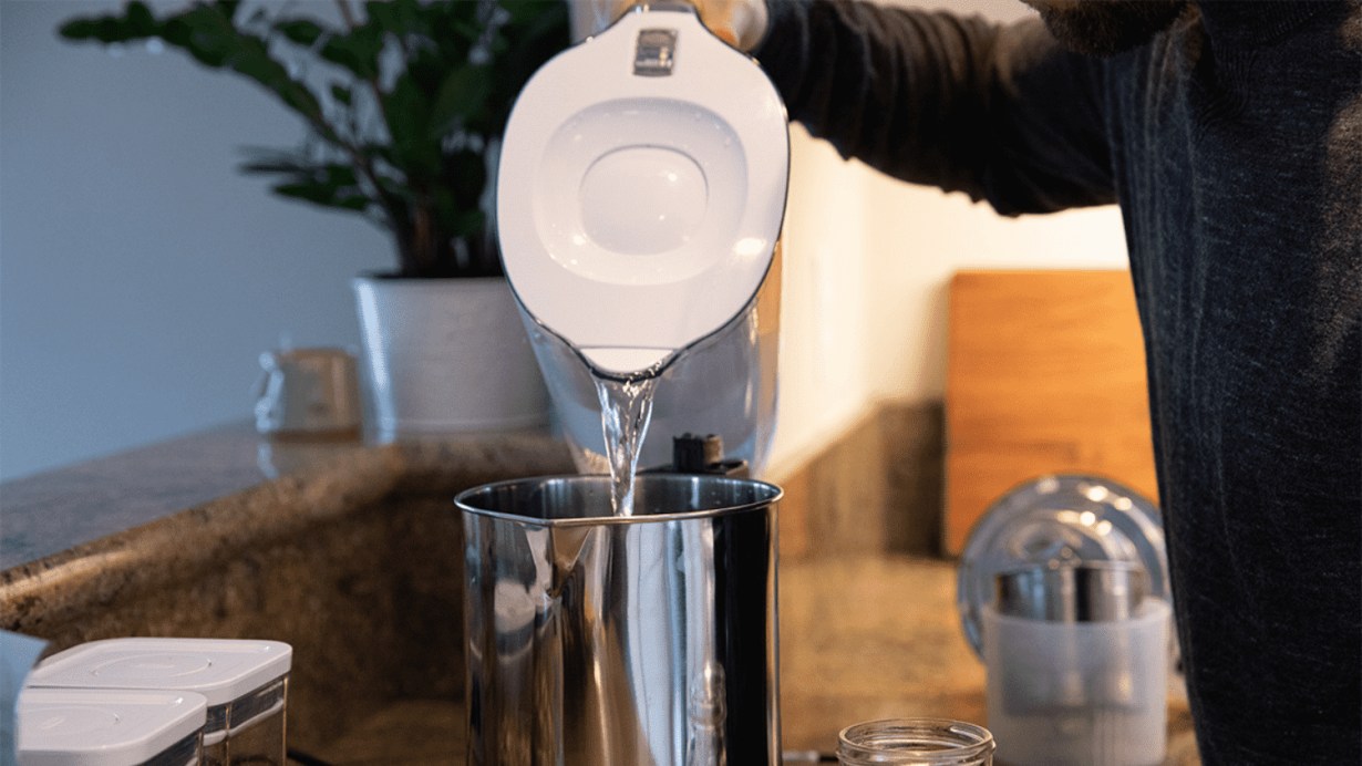 Using the almond cow milk maker machine