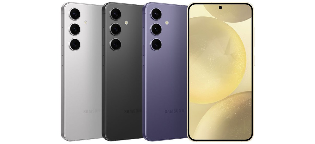 Samsung Galaxy S24 smartphone on white background