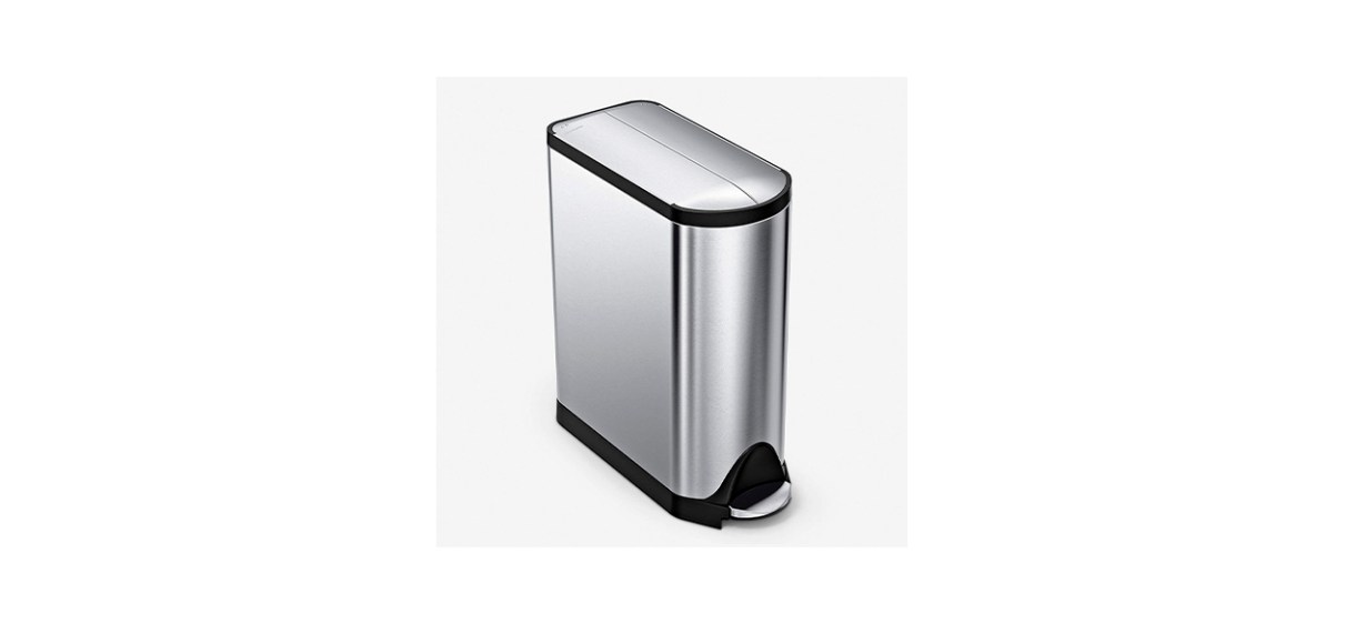 Simplehuman 12-Gallon Butterfly Lid Kitchen Step Trash Can