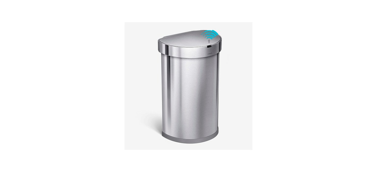 Simplehuman 12-Gallon Semi-Round Automatic Sensor Trash Can 