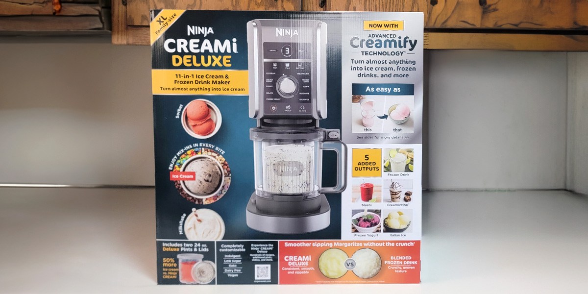 Ninja NC501 Creami Deluxe 11-in-1 Ice Cream Maker product box