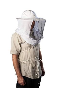FOREST BEEKEEPING SUPPLY Beekeeping Veil with Round Hat and Pull-down Combo