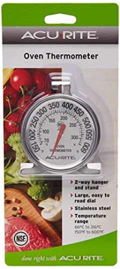 AcuRite Stainless Steel Oven Thermometer