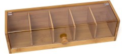 Lipper International Bamboo Wood and Acrylic Tea Box