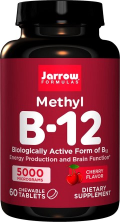 Jarrow Formulas Methylcobalamin (Methyl B12), 5,000 mcg Lozenges, 60 Count