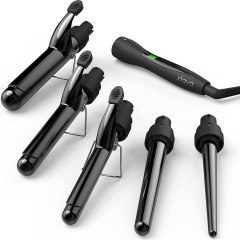 Xtava Satin Waves 5-in-1 Curling Iron and Wand Set