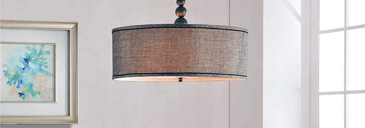 drum style dining room chandelier