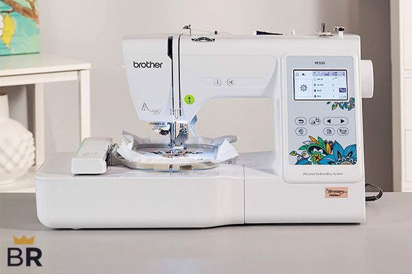 Uten Portable Sewing Machine Computerized Embroidery Sewing Machine with 200 Unique Built-In Stitch and 8 Buttonholes, White