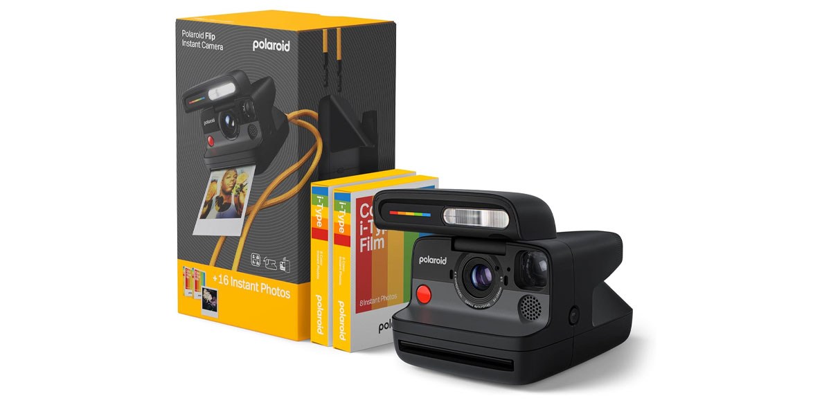 Polaroid Flip Instant Camera + Color Photo Bundle