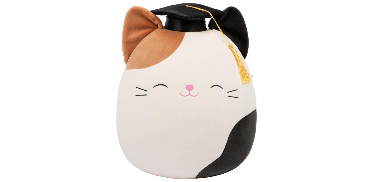 Squishmallows Original 12in Cam The Calico Cat in Graduation Cap