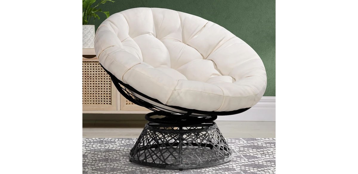Ariyelle Swivel Papasan Accent Chair