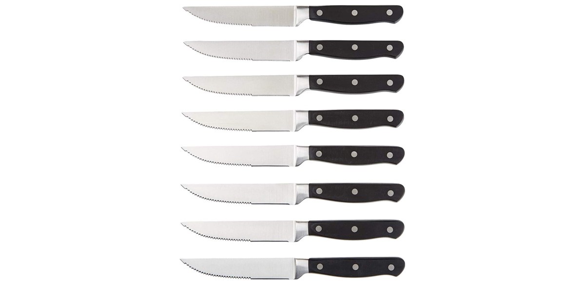 Amazon Basics 8-Piece Kitchen Steak Knife Set