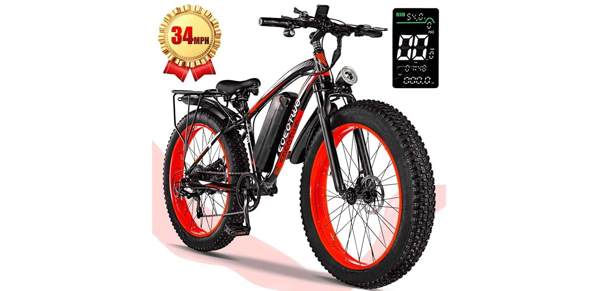 EOEOTWO Fat Tire Electric Mountain Bike for Adults