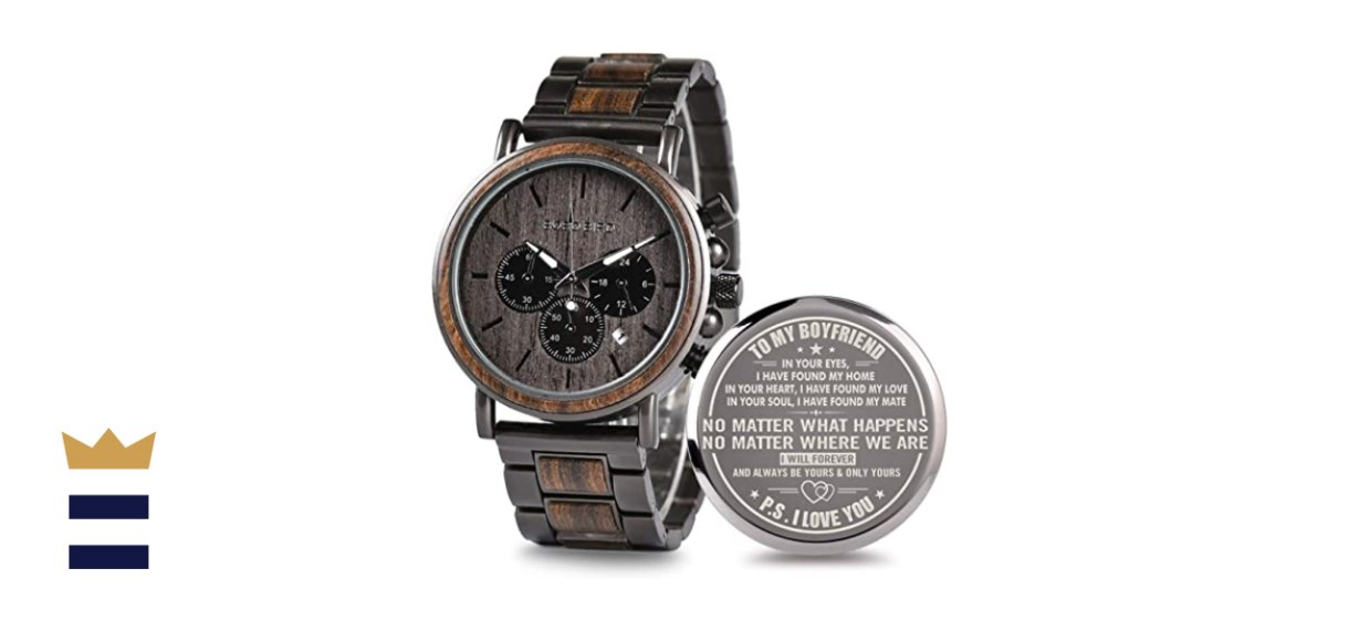 2Win Engraved Wooden Watch 
