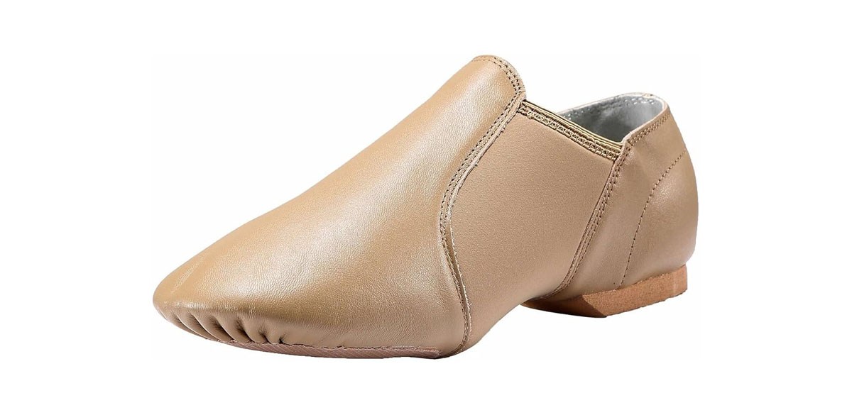 Dynadans Women's Leather Upper Slip-on Jazz Shoes