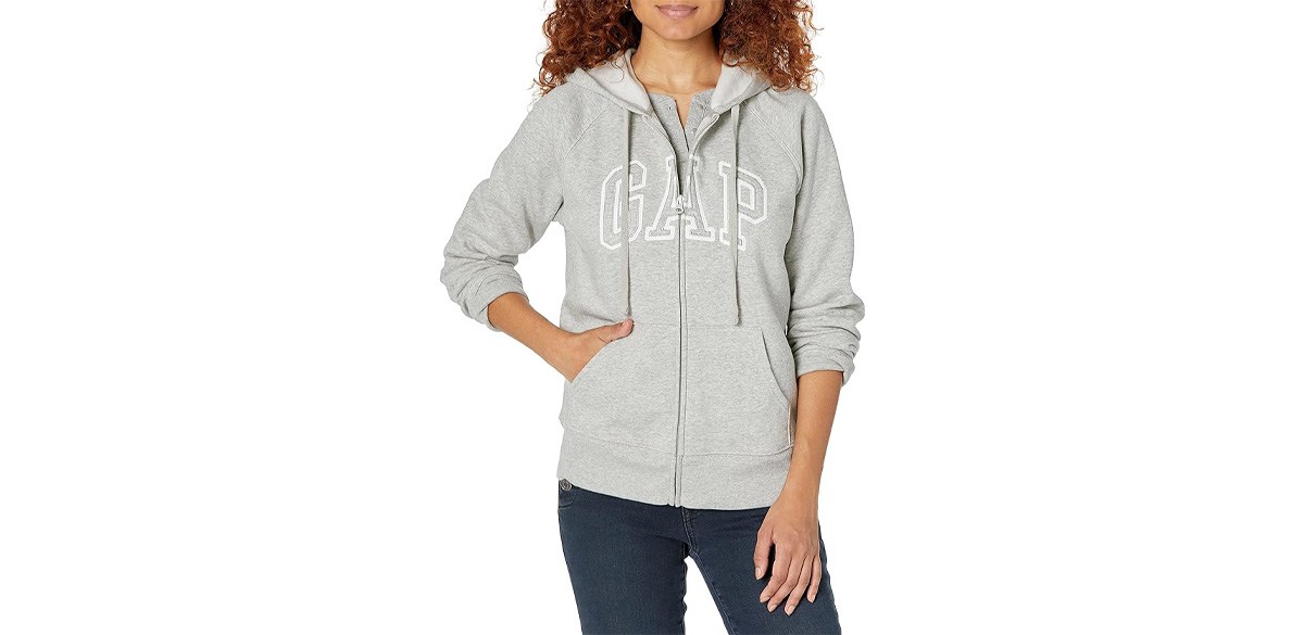 GAP Women's Logo Hoodie Hooded Full Zip Sweatshirt