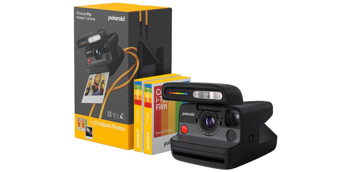 Polaroid Flip Instant Camera + Color Film Bundle