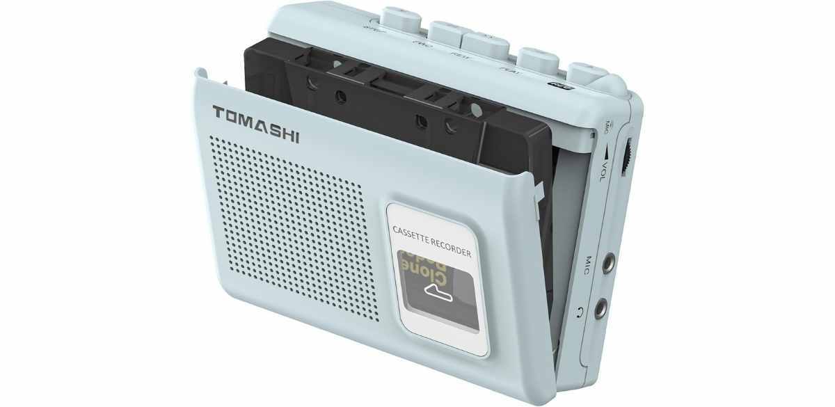 Tomashi Portable Cassette Player Tape Recorder Blue