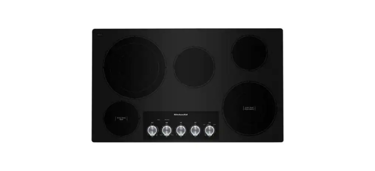 36-inch Radiant Electric Cooktop in Black With Five Elements