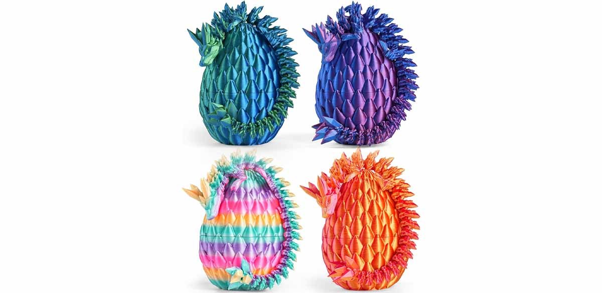 Rapean 3D Printed Dragon Eggs (4-pack)