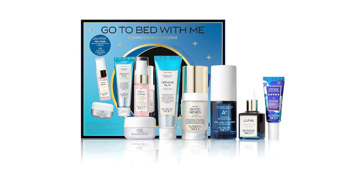 Sunday Riley Go To Bed With Me Complete Anti-Aging Evening Skincare Set