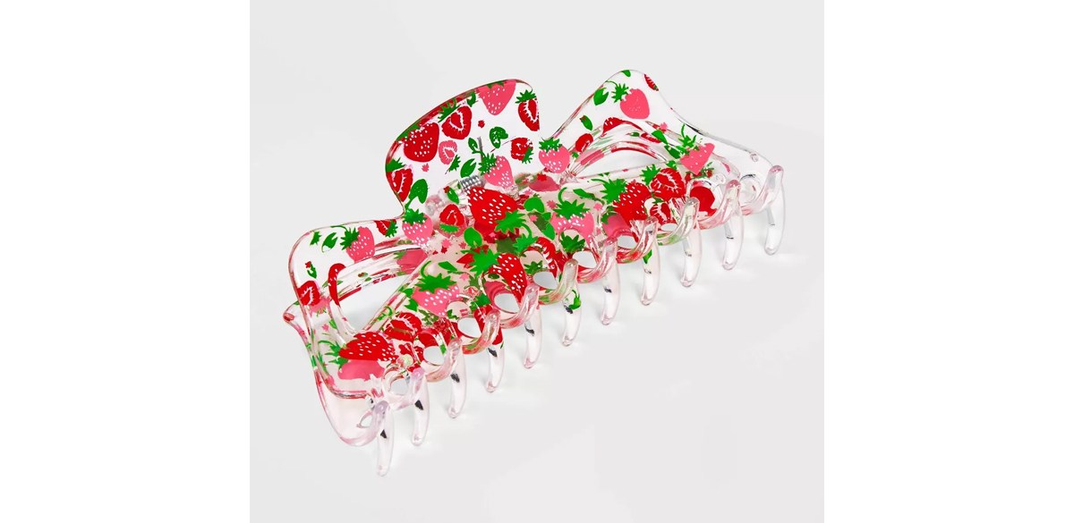 Wild Fable Jumbo Strawberry Print Hair Claw Clip