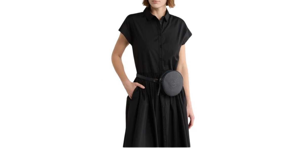 Longchamp Embossed Circular Belt Bag