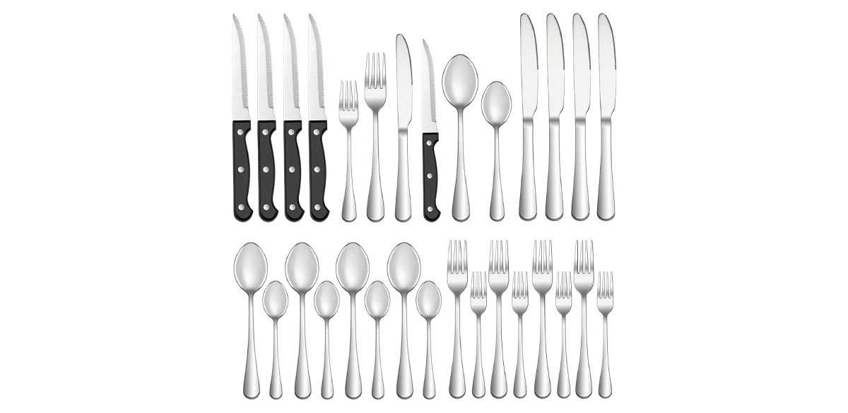 MUTNITT 24 Pcs Silverware Set