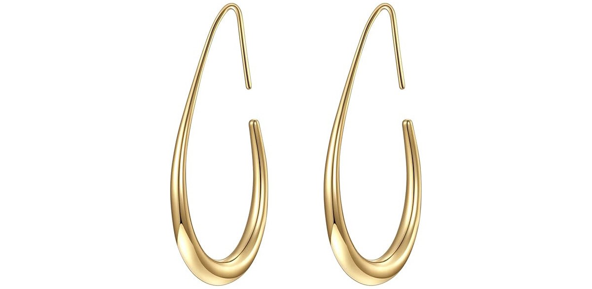 Lightweight Teardrop Hoop Earrings