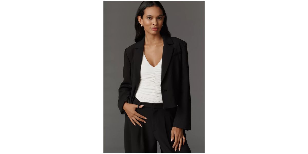 Maeve Crop Boxy Blazer