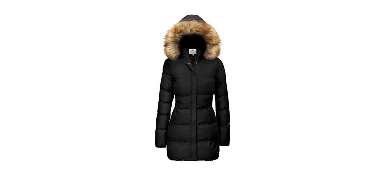 Apparel-Best WenVen Women's Puffer Coat With Removable Hood
