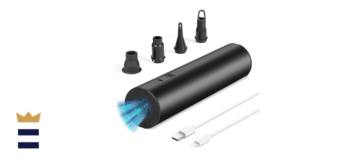 Electric Air Pump for Inflatables, Rechargeable Battery Powered Cordless Portable Air Pump