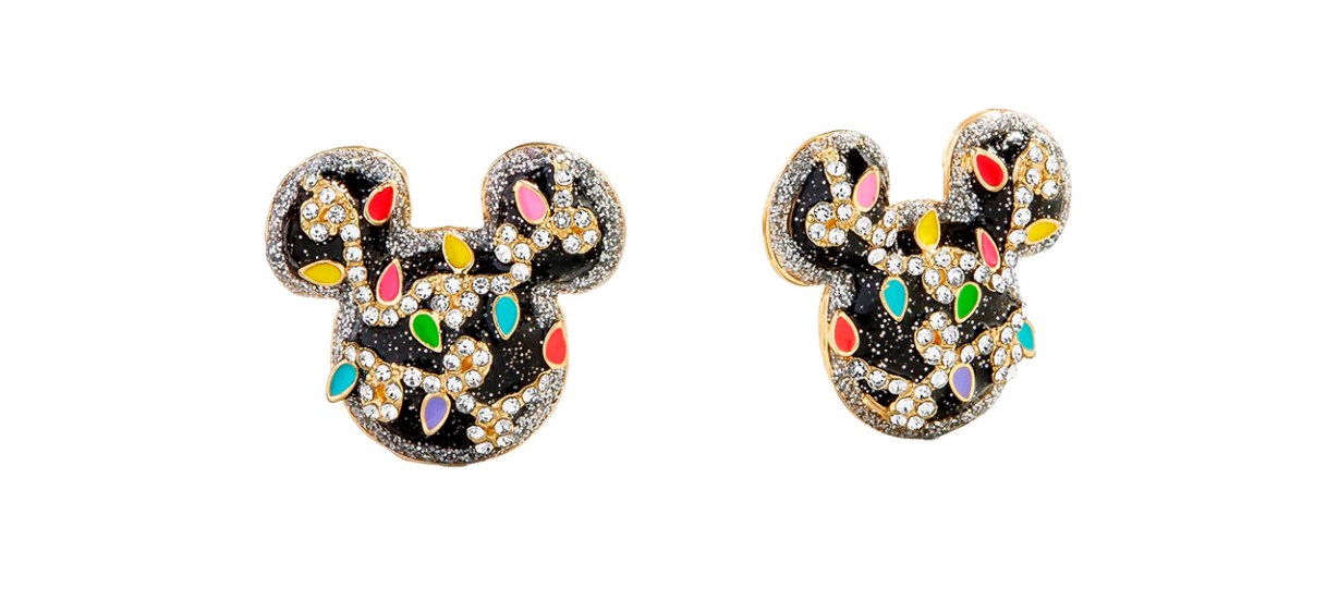BaubleBar Disney Mickey Mouse Christmas Lights Stud Earrings 