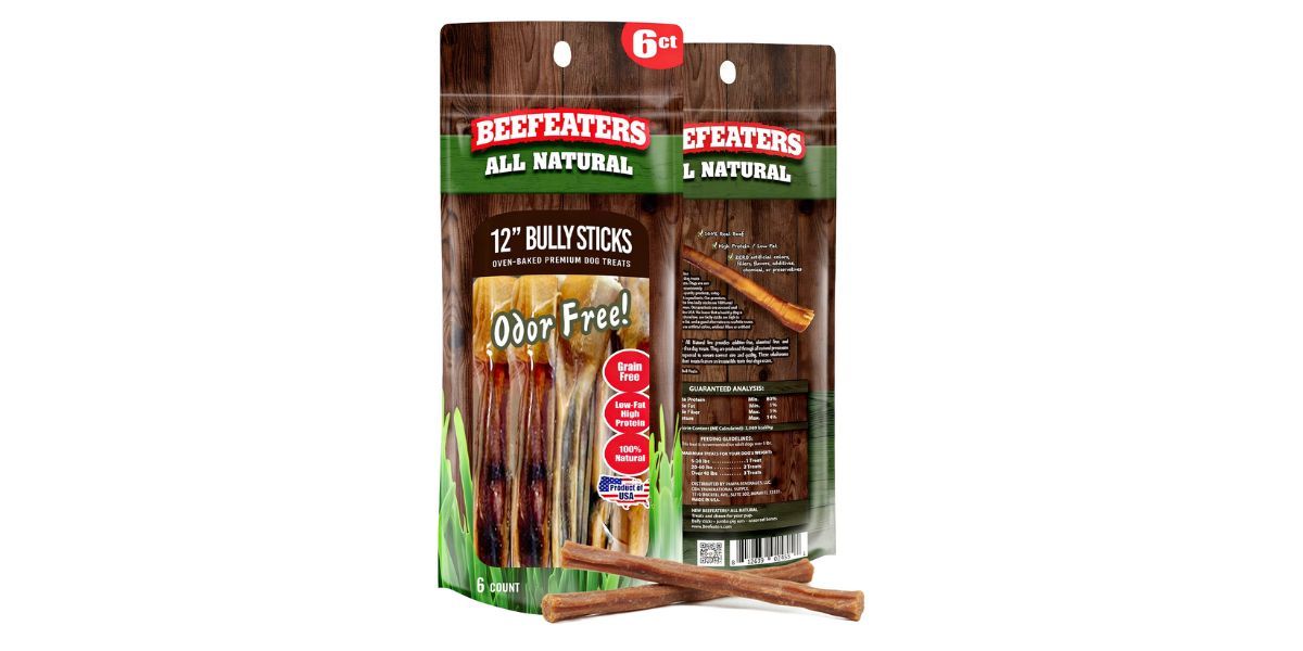 Beefeaters 12in Bully Sticks 6ct 