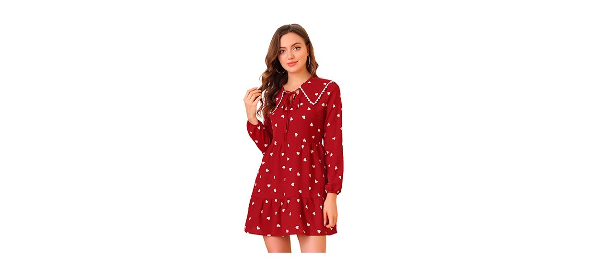 Best Allegra K Women's Mini Dress Heart Print