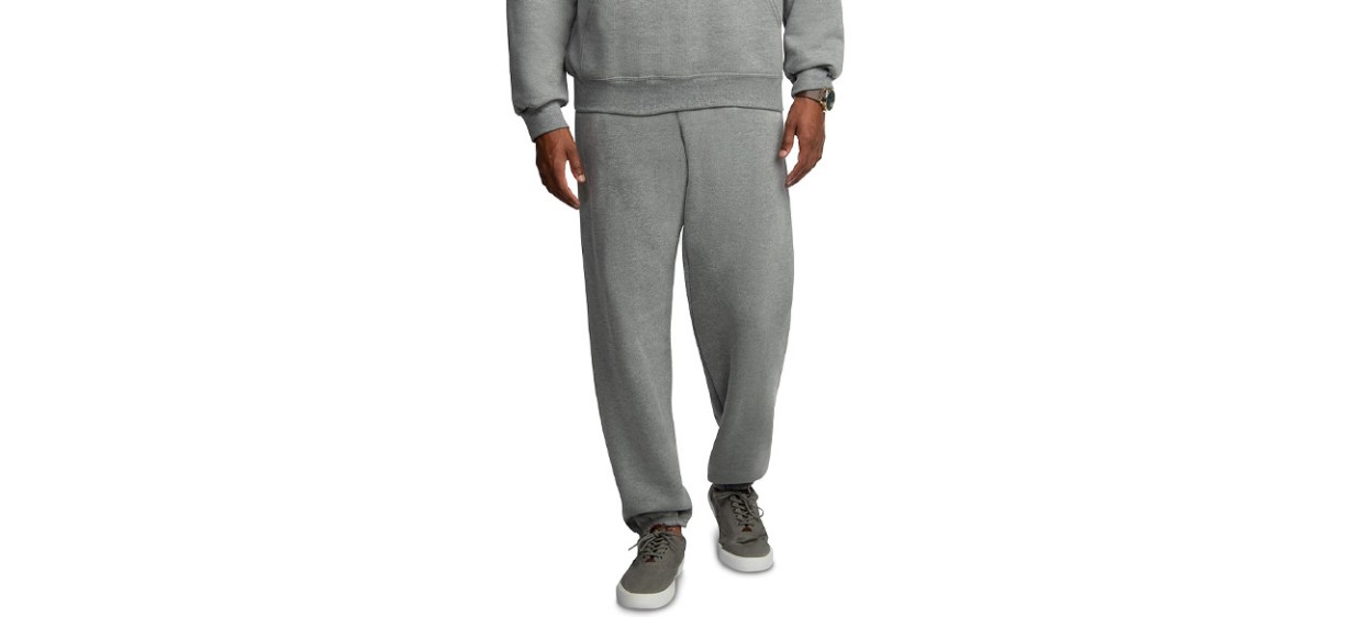 Fruit of the Loom Eversoft Fleece Elastic Bottom Sweatpants on white background